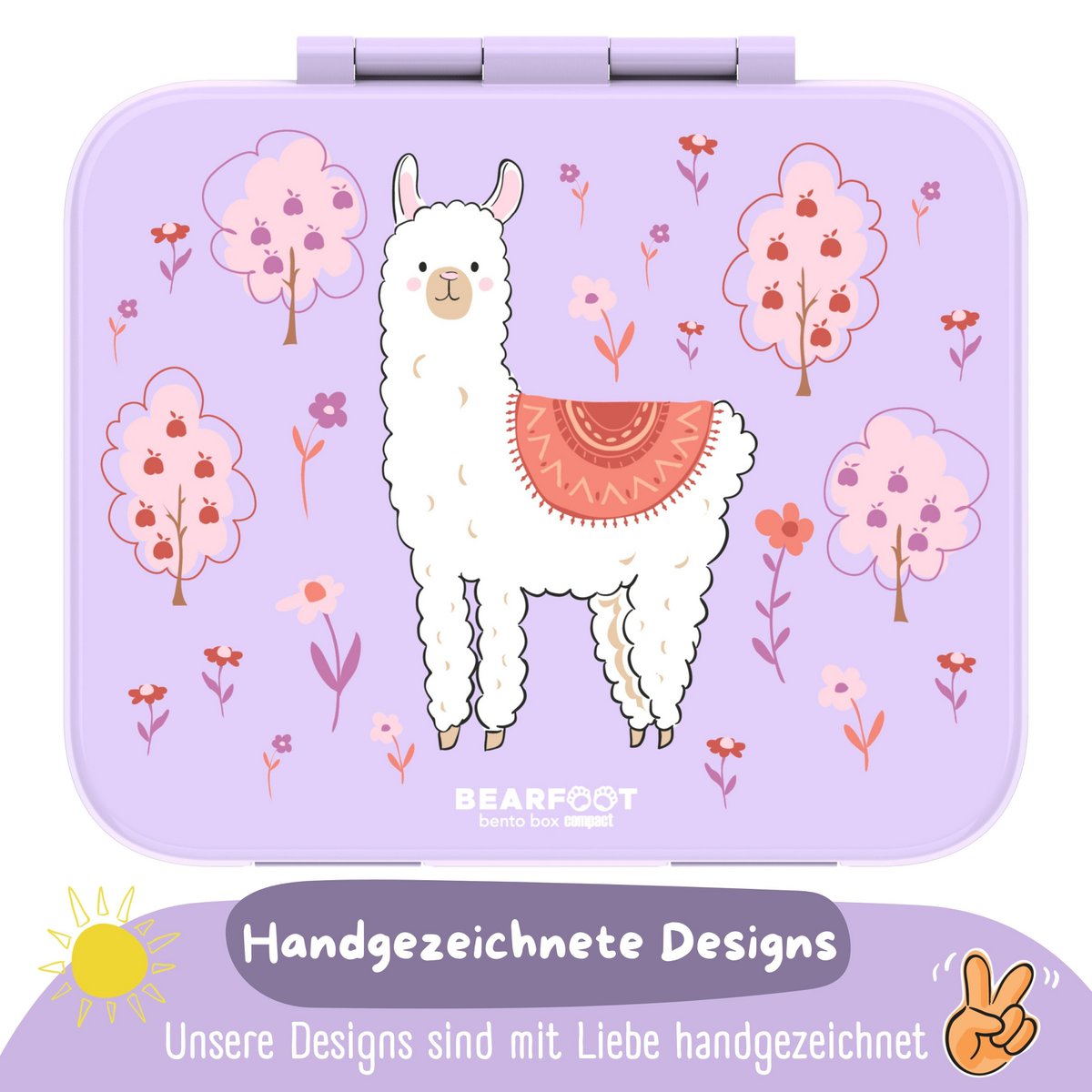 COMPACT Kinder Brotdose Bento Box - Lama