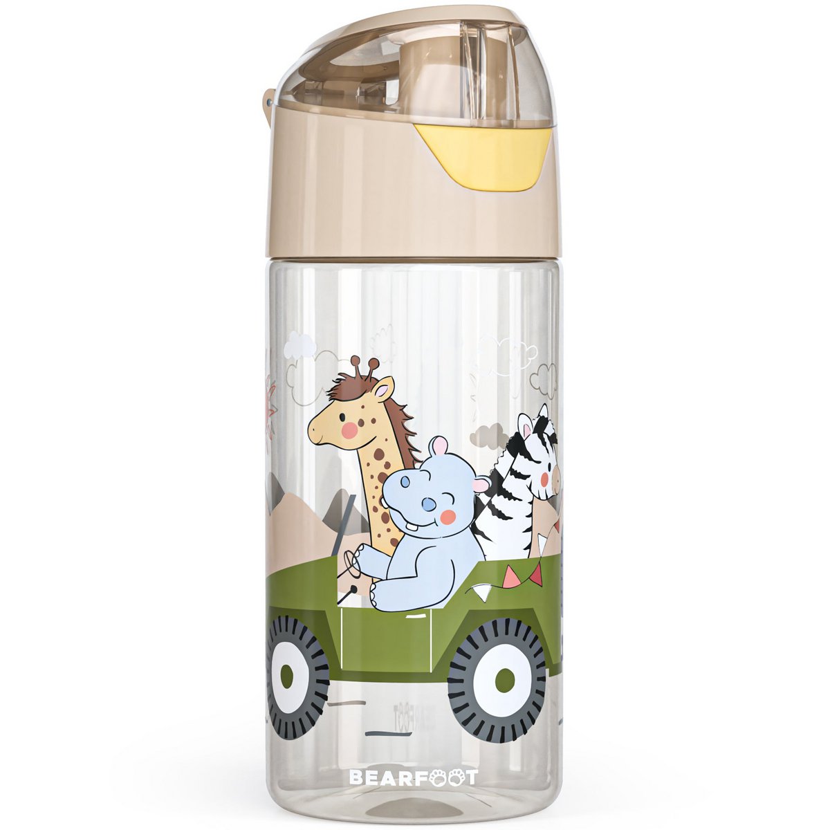 Kinder Trinkflasche Tritan – Wasserflasche Safari | 450 ml