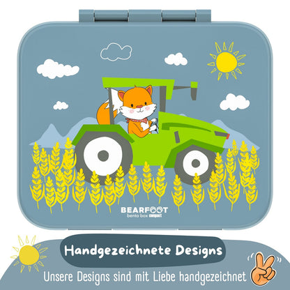 COMPACT Kinder Brotdose Bento Box - Traktor & Fuchs
