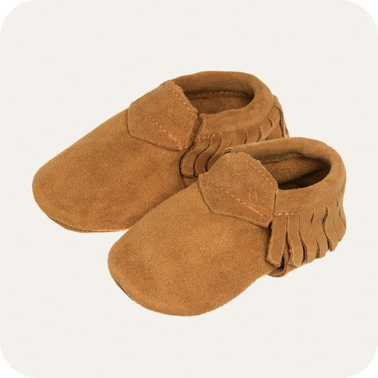 DARK CAMEL Baby-Mokassin-Hausschuhe aus Wildleder