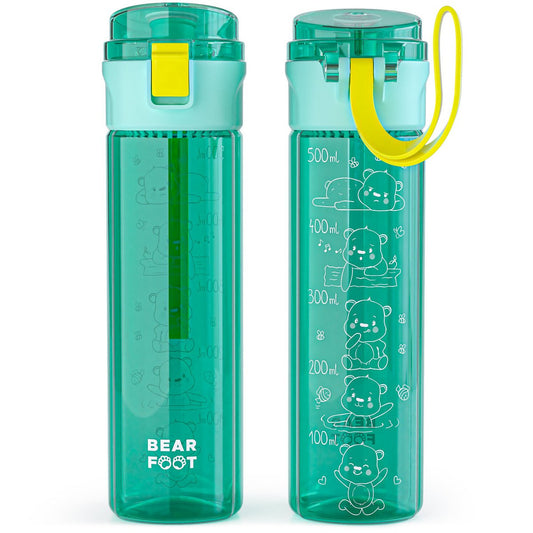 Kinder Trinkflasche 500 ml – Bär Logo Mint