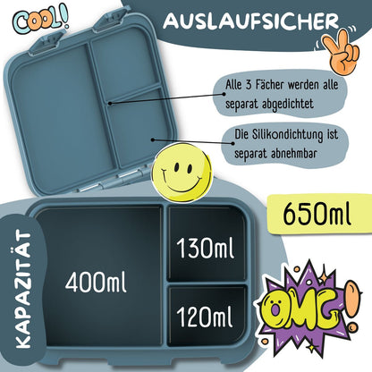 COMPACT Kinder Brotdose Bento Box - Hund & Katze
