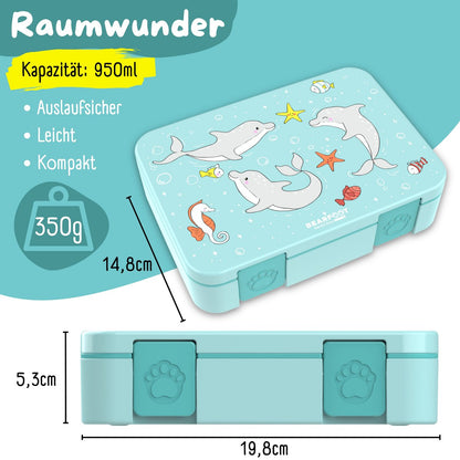 COMPACT Kinder Brotdose Bento Box - Delfin