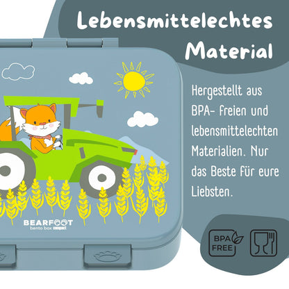 COMPACT Kinder Brotdose Bento Box - Traktor & Fuchs