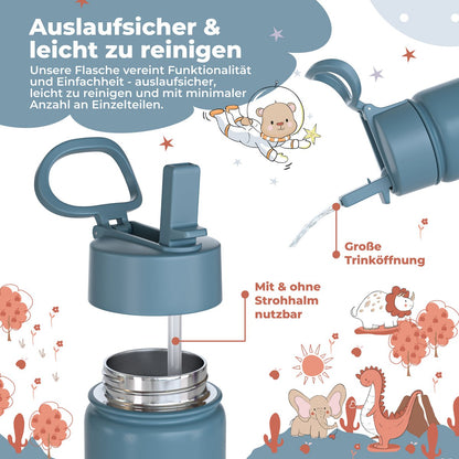 Kids' Stainless Steel Thermos Bottle – Astro Bear | 400 ml