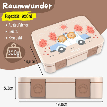COMPACT Kinder Brotdose Bento Box - Löwe & Polizei