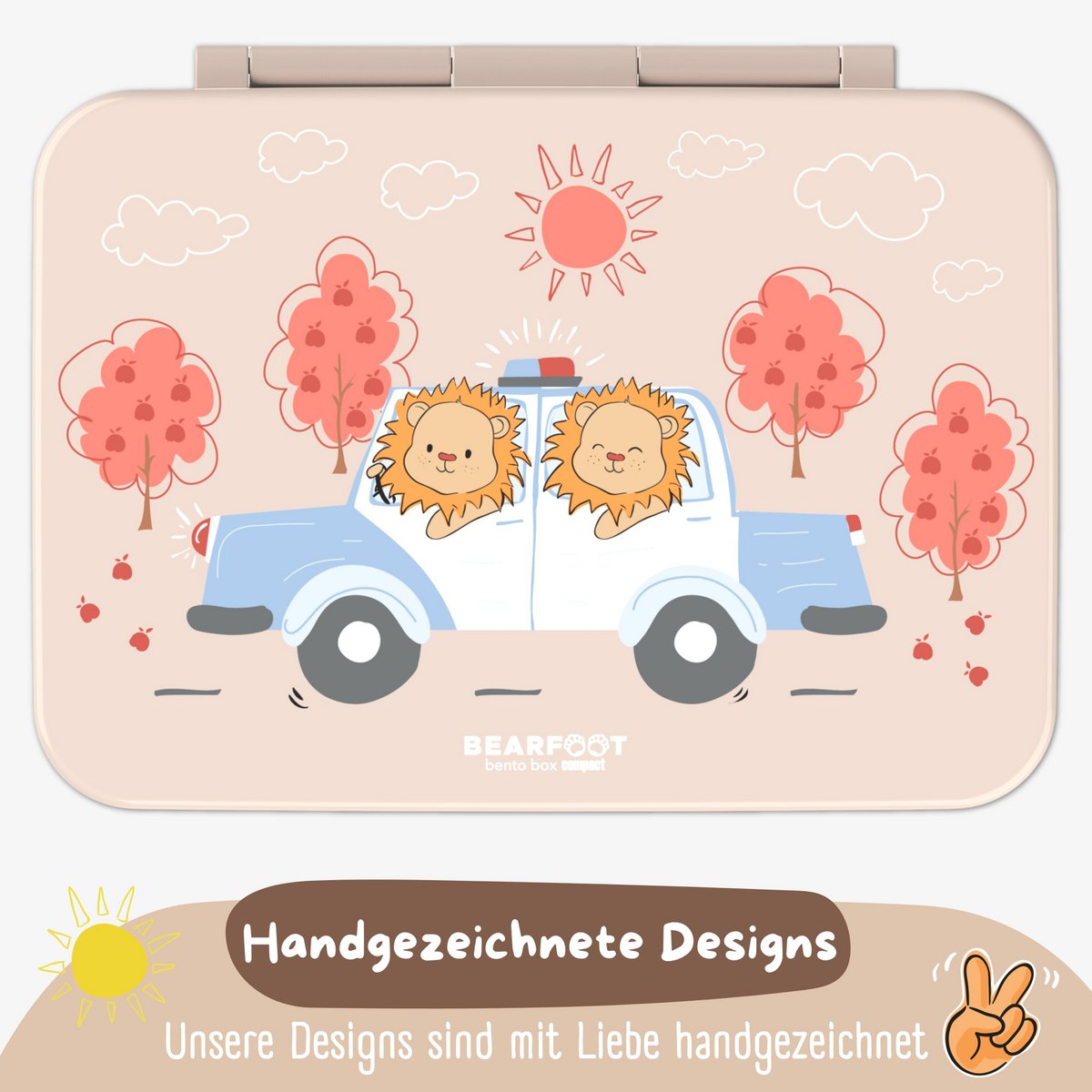 COMPACT Kinder Brotdose Bento Box - Löwe & Polizei
