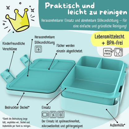 COMPACT Kinder Brotdose Bento Box - Pinguin