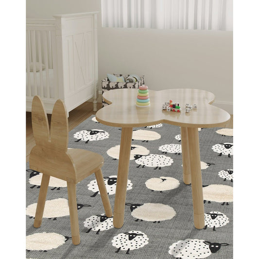 LITTLE SHEEP Kinderteppich aus Baumwolle