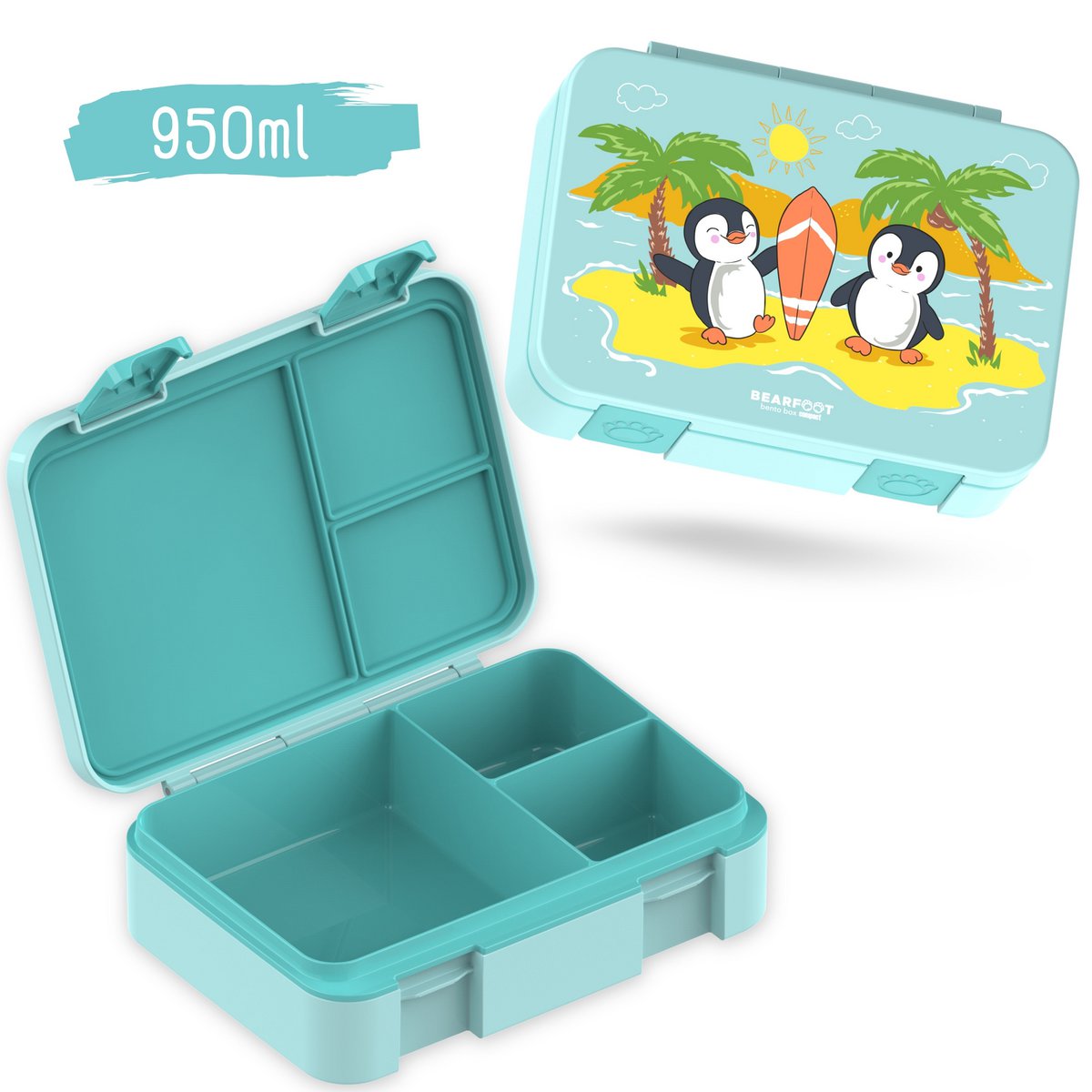 COMPACT Kinder Brotdose Bento Box - Pinguin