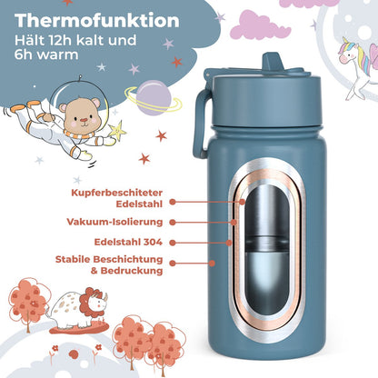 Kids' Stainless Steel Thermos Bottle – Astro Bear | 400 ml