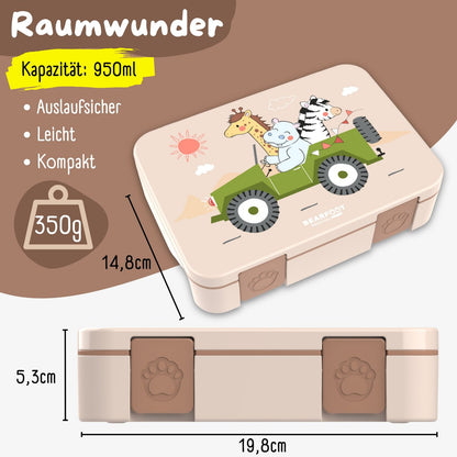 COMPACT Kinder Brotdose Bento Box - Safari