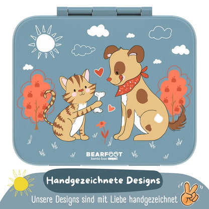 COMPACT Kinder Brotdose Bento Box - Hund & Katze