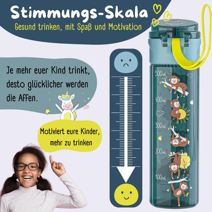 Kinder Trinkflasche 500 ml – Affe & Bagger