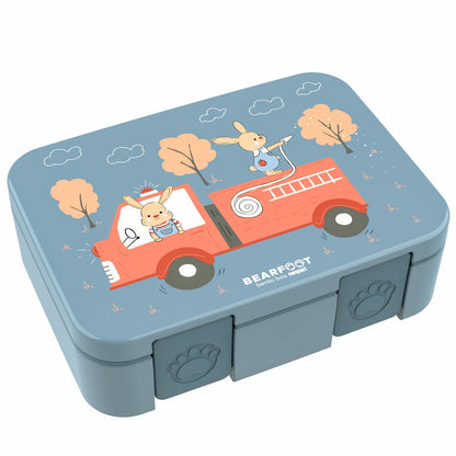 COMPACT Kinder Brotdose Bento Box - Hase & Feuerwehr