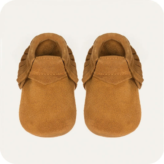 DARK CAMEL Baby-Mokassin-Hausschuhe aus Wildleder