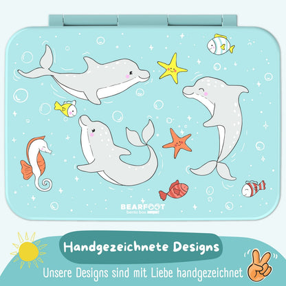 COMPACT Kinder Brotdose Bento Box - Delfin