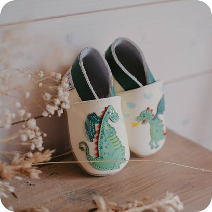 DRAGON Babyhausschuhe aus weichem Leder