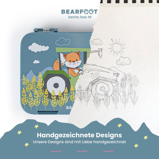 Kinder Brotdose Bento Box – Traktor & Fuchs