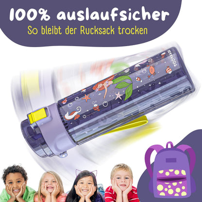 Kinder Trinkflasche 500ml Meerjungfrau Lila