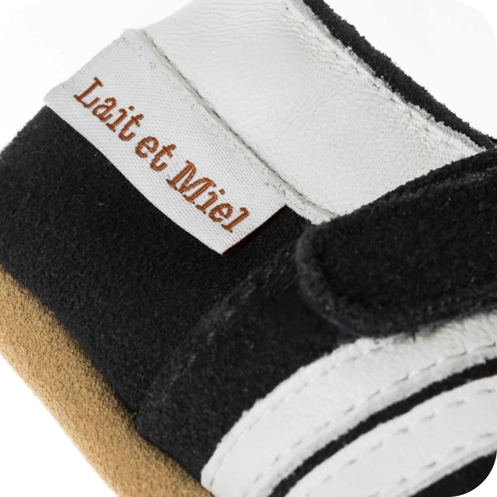 SNEAKER Babyhausschuhe aus weichem Leder (weiß/ blau)