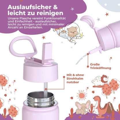Kinder Thermosflasche Edelstahl – Einhorn | 400 ml
