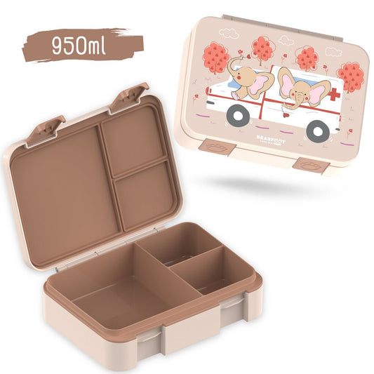 COMPACT Kinder Brotdose Bento Box - Krankenwagen & Elefant