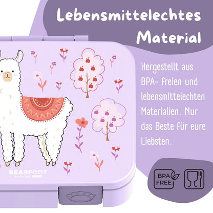 COMPACT Kinder Brotdose Bento Box - Lama