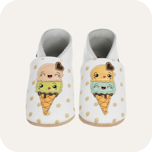 ICE CREAM Babyhausschuhe aus weichem Leder