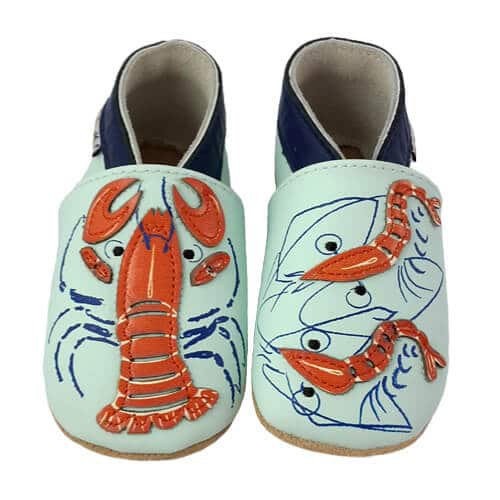 CRAB Babyhausschuhe aus weichem Leder