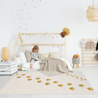 BEAR FOOTPRINTS bequemer Kinderteppich